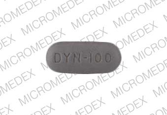 Pill DYN 100 749 Gray Capsule-shape is Dynacin