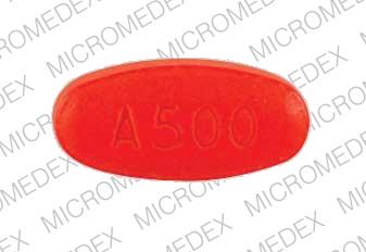 Darvocet a500 500 mg / 100 mg A500 A500 Front