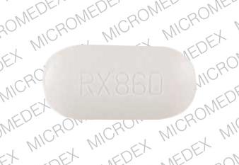 Pill RX860 White Capsule-shape is Metformin Hydrochloride Extended-Release