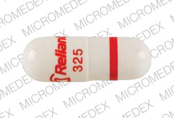 Pill logo Reliant 325 White Capsule-shape is Rythmol SR