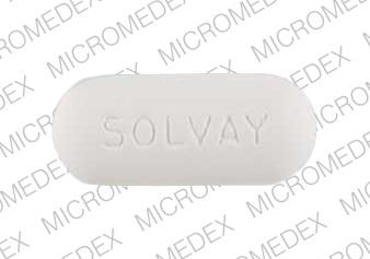 Pill SOLVAY 5046 White Oval is Teveten
