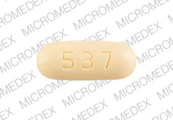 Acetaminophen and tramadol hydrochloride 325 mg / 37.5 mg 537 Front