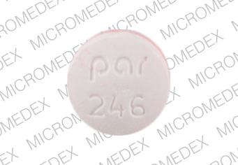 Pill par 246 is Aspirin and Carisoprodol 325 mg / 200 mg