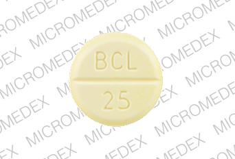 Bethanechol chloride 25 mg 832 BCL 25 Front