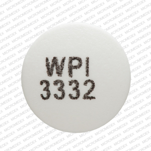Bupropion hydrochloride extended-release (XL) 300 mg WPI 3332 Front