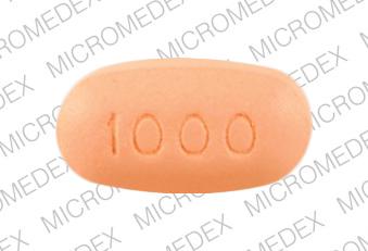 Pill KOS 1000 Orange Capsule-shape is Niaspan
