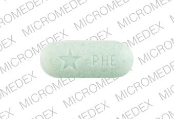 Pill Logo (Star) PHE Green Capsule/Oblong is Rescon-MX