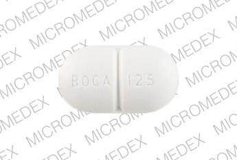 Pill BOCA 125 White Elliptical/Oval is PCM Allergy