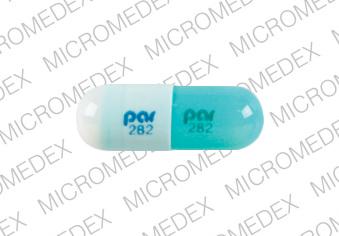 Pill par 282 par 282 Blue Capsule/Oblong is Propranolol Hydrochloride Extended Release