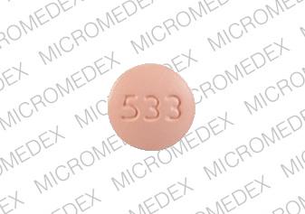 Pill Logo 20 533 Pink Round is Quinapril Hydrochloride