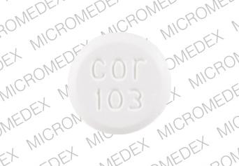 Pill cor 103 White Round is Carisoprodol