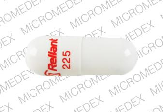 Pill logo Reliant 225 White Capsule/Oblong is Rythmol SR