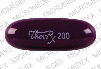 Pill Ther-Rx 200 Purple Capsule-shape is Primacare one