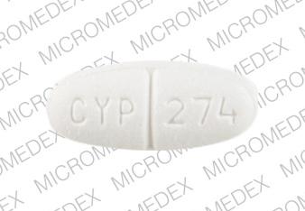 Pill CYP 274 White Capsule/Oblong is Gfn 600   phenylephrine 40