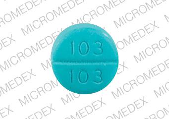 Pill 103 103 Logo Blue Round is Salsalate
