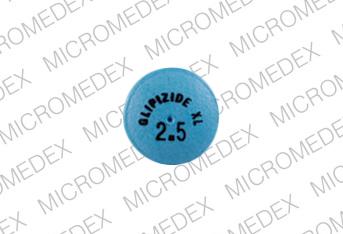 Pill GLIPIZIDE XL 2.5 Blue Round is Glipizide XL