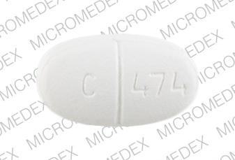 Pill C 474 White Oval is Metformin Hydrochloride