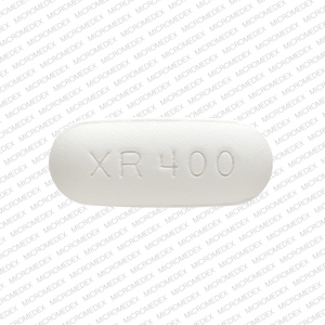 Quetiapine fumarate extended-release 400 mg XR 400 Front