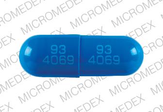 Pill 93 4069 Blue Capsule/Oblong is Prazosin Hydrochloride