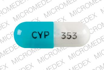 Pill CYP 353 Blue Capsule-shape is Nomuc-PE