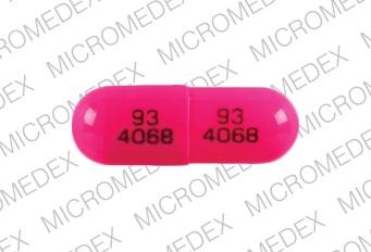 Pill 93 4068 Pink Capsule/Oblong is Prazosin Hydrochloride