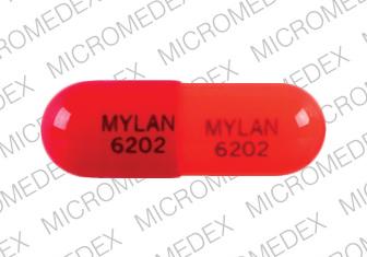 Pill MYLAN 6202 MYLAN 6202 Red Capsule/Oblong is Verapamil Hydrochloride Extended Release