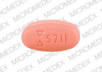 Glyburide and metformin hydrochloride 2.5 mg / 500 mg Logo 5711 2.5/500 Front