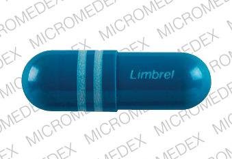 Pill LIMBREL 52002 Blue Capsule/Oblong is Limbrel