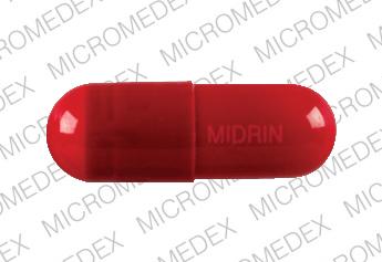 Pill MIDRIN Red Capsule/Oblong is Midrin