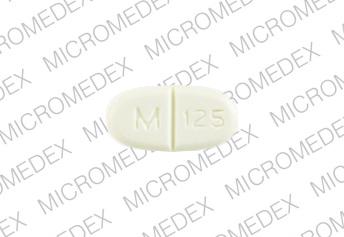 Pill M 125 Yellow Elliptical/Oval is Glyburide (Micronized)