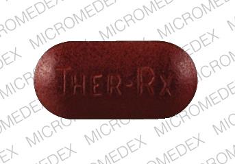 Pill 197 Ther-Rx Red Capsule/Oblong is Chromagen forte