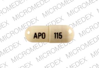 Pill APO 115 Beige Capsule/Oblong is Terazosin Hydrochloride