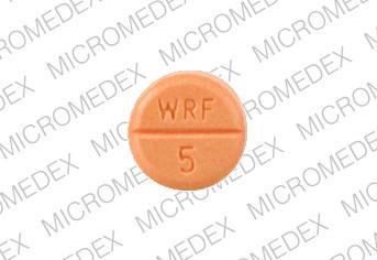 Pill 832 WRF 5 Orange Round is Jantoven