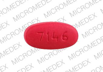 Pill 93 7146 Pink Elliptical/Oval is Azithromycin Monohydrate