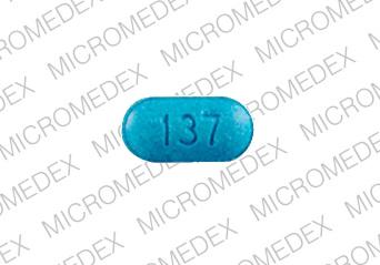 Pill 137 T4 Blue Elliptical/Oval is Levothroid