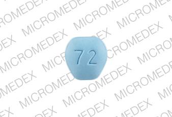 Pill 72 Blue U-shape is Finasteride
