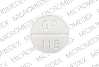 Pill GP 118 White Round is Mefloquine Hydrochloride