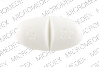 Pill G 22 White Oval is Gabapentin