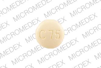 Amlodipine besylate and olmesartan medoxomil 5 mg / 40 mg C75 Front