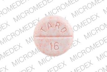 Carbamazepine (chewable) 100 mg TARO 16 Front