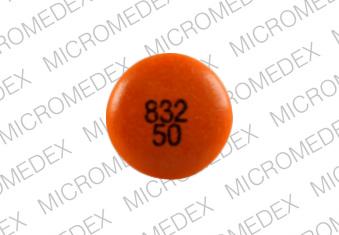 Pill 832 50 Yellow Round is Chlorpromazine Hydrochloride