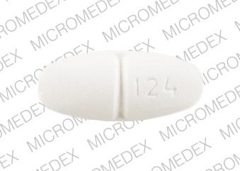 Pill logo 124 is Amdry-C 8 mg / 2.5 mg / 120 mg