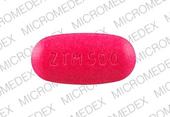 Zithromax 500 mg Pfizer ZTM500 Back