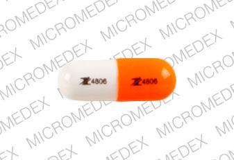 Pill Z 4806 Z 4806 Orange & White Capsule/Oblong is Oxazepam