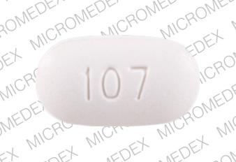 Pill b 107 White Oval is Metformin Hydrochloride Extended-Release