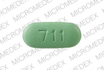 Hydrochlorothiazide and methyldopa 25 mg / 250 mg MYLAN 711 Back