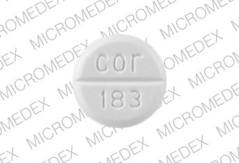 Pill cor 183 White Round is Isosorbide Dinitrate Extended Release