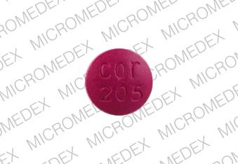 Pill cor 205 Purple Round is Ropinirole Hydrochloride