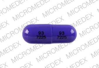 Pill 93 7225 93 7225 Blue Capsule/Oblong is Selfemra