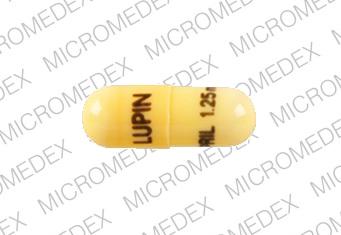 Pill LUPIN RAMIPRIL 1.25mg Yellow Capsule/Oblong is Ramipril